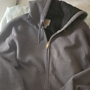 Mens Carhartt Charcoal Full-Zip Hoodie